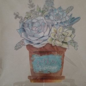 NWT, 8.5x8.5"gather together" canvas wall art